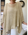 Poncho fil doré
