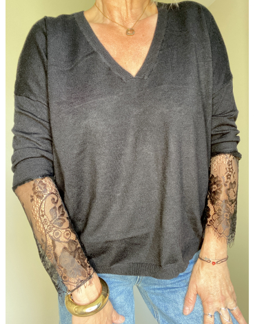 Pull noir Milly
