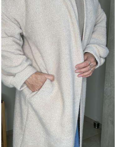 Gilet long Maegan en beige