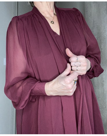 Robe Lyse en bordeaux
